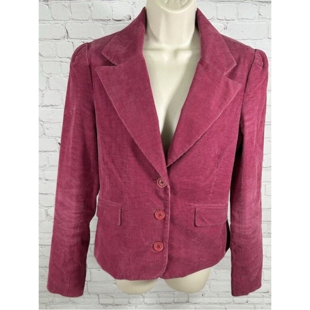 VTG Juicy Couture Pink Corduroy Blazer Jacket Y2K USA EUC small